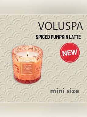 🇺🇸🆕NEW VOLUSPA |MINI | Handcrafted SPICED PUMPKIN LATTE- Mini Jar glass candle